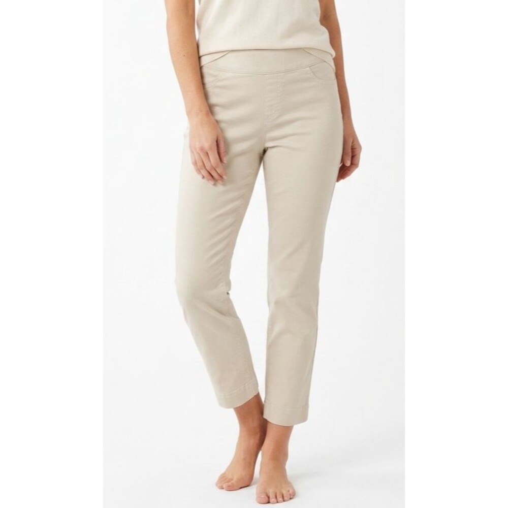 Soft Surroundings Superla Stretch Pull-On Pants Petite Small PS Beige EUC